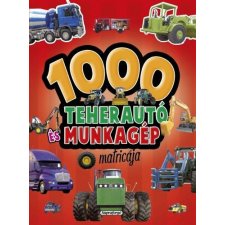  1000 teherautó és munkagép matricája - Piros idegen nyelvű könyv