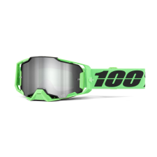 100% ARMEGA ANZA 2 motokrossz szemüveg zöld (tükrözött ezüst plexi) motoros szemüveg