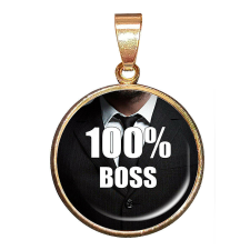100% BOSS – medál lánccal vagy kulcstartóval kulcstartó