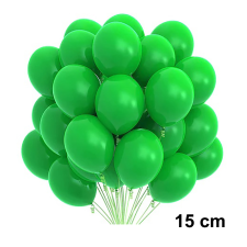 100 darabos latex lufi szett – 15 cm - Zöld party kellék
