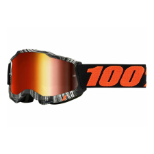 100% Motocross szemüveg 100% ACCURI 2 Geospace narancs-fekete (piros plexi) motoros szemüveg