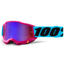 100% Motocross szemüveg 100% ACCURI 2 rózsaszín (piros-kék tükör plexiüveg) motoros szemüveg