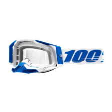 100% Motocross szemüveg 100% RACECRAFT 2 Isola kék-fehér (átlátszó szemellenző) motoros szemüveg