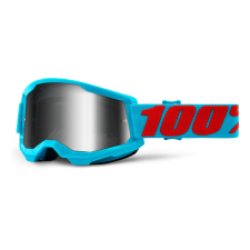 100% Motocross szemüveg 100% STRATA 2 Csúcskék (ezüst tükör plexiüveg) motoros szemüveg