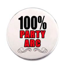  100% Party Arc kitűző kitűző
