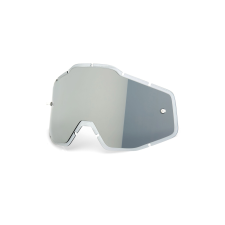 100% Plexi 100%, befecskendezett Racecraft/Accuri/Strata ezüst króm (ködmentes) motoros szemüveg