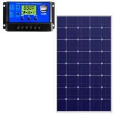  100W napelem + töltésvezérlő / napelemes szigetüzem napelem