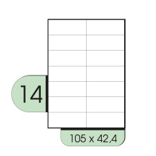 105x42.4mm íves etikett címke etikett