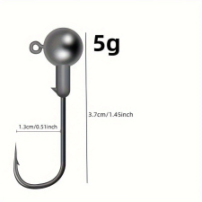  10 darab Jig Head Hook, Befogott ólomfejű horog horog