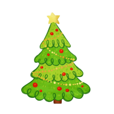  10 darabos karácsonyi mintás papír szalvéta – Karácsonyfa party kellék