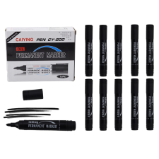 10 darabos vízálló fekete permanens marker készlet filctoll, marker