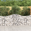  10 db íves horganyzott vas gabion kosár 200x50x80/100 cm