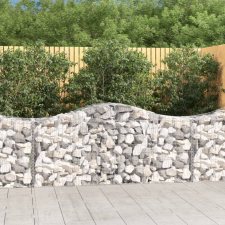  10 db íves horganyzott vas gabion kosár 200x50x80/100 cm bútor