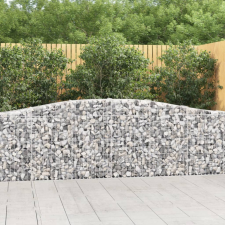  10 db íves horganyzott vas gabion kosár 400x30x80/100 cm kerti tárolás