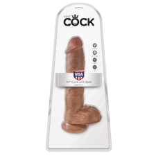  10" Cock with Balls Tan műpénisz, dildó