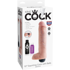 10" Squirting Cock with Balls Light műpénisz, dildó