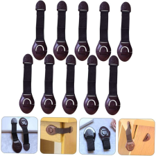  10db/csomag Gyermekbiztonsági védőeszközök, Babatermékek, Bababiztonsági Hűtőszekrény Zár Szekrényzár  barna bababiztonság