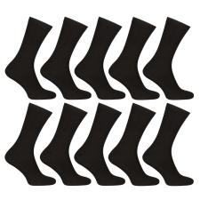 10PACK fekete bambusz hosszú Nedeto zokni (10PBV01) XL férfi zokni