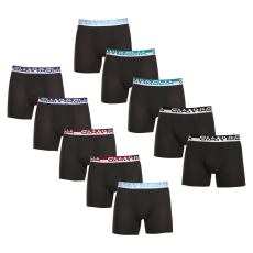  10PACK fekete Gianvaglia férfi boxeralsó (GVG-5012) M
