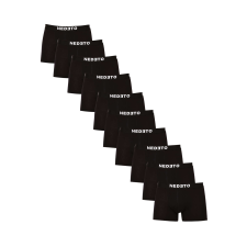 10PACK fekete Nedeto férfi boxeralsó (10NDTB001-brand) 5XL férfi alsó
