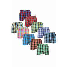  10PACK férfi bő szárú boxeralsók Styx klasszikus gumipánt többszínű (10A102130) M