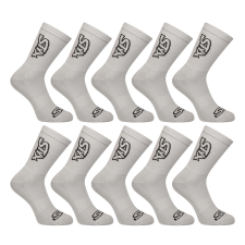 10PACK Szürke Styx hosszú zokni (10HV1062) L férfi zokni