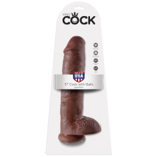 11" Cock with Balls Brown műpénisz, dildó