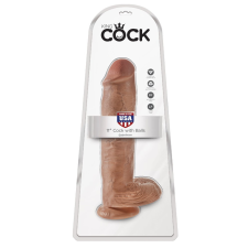 11" Cock with Balls Tan műpénisz, dildó