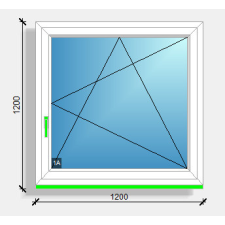  120x120 nyíló-bukó ablak Deceuninck Vision 76 nyílászáró