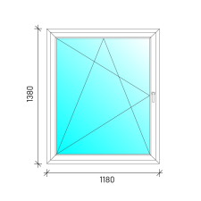  120x140 Bukó-nyíló műanyag ablak nyílászáró