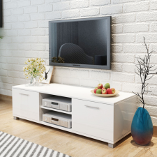  120x40,3x34,7 cm TV szekrény magasfényű fehér bútor