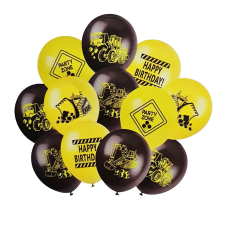  12 darabos latex lufi szett – Munkagépek party kellék
