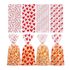  12 darabos mintás celofán zacskó, ajándéktasak - Szív, szerelem sütés és főzés
