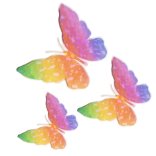  12 darabos tortadekoráció – Prizmás pillangók - Pasztell sütés és főzés