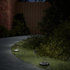  12 db meleg fehér napelemes kültéri talajlámpa tüskével kültéri világítás