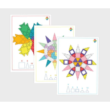 12 db-os Mandala kártya készlet mágneses építőkészletekhez, karton, 3 év+ mágneses építőjáték