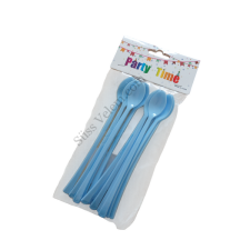  12 db színes műanyag hosszú nyelű kiskanál konyhai eszköz