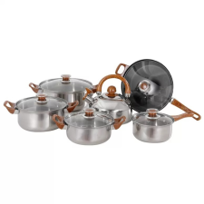  12 részes inox edénykészlet teáskannával G012 edény