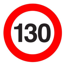 130-as sebességkorlátozó tábla 450 mm party kellék