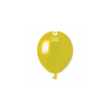  13 cm-es metál citromsárga gumi léggömb - 100 db / csomag party kellék