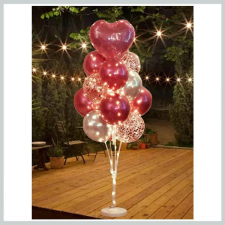 13 darabos rózsaszín lufi és LED fénydekor szett 31821087 party kellék