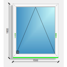  150x180 bukó ablak Rehau Eurodesign 70 nyílászáró
