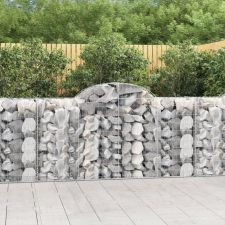  15 db íves horganyzott vas gabion kosár 200x50x100/120 cm kerti tárolás