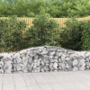  15 db íves horganyzott vas gabion kosár 400x50x60/80 cm