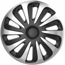  15" DÍSZTÁRCSA CALIBER CARBON EZÜST-FEKETE, 4db dísztárcsa