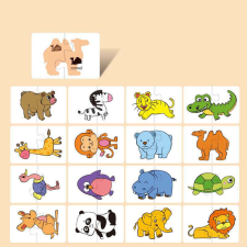  16 darabos Montessori Puzzle Kártya játék kreatív és készségfejlesztő