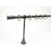  16 mm Ø Boston függönykarnis szett, 1 soros, titán, nyitott tartóval (160 cm)