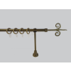  16 mm Ø karnis szett Kecskemét, 1 soros, bronz, nyitott tartóval (120 cm)
