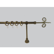  16 mm Ø karnis szett Kecskemét, 1 soros, bronz, nyitott tartóval (120 cm) karnis, függönyrúd