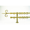  16 mm Ø Kecskemét karnis szett, 2 soros, óarany, block tartóval (160 cm)
